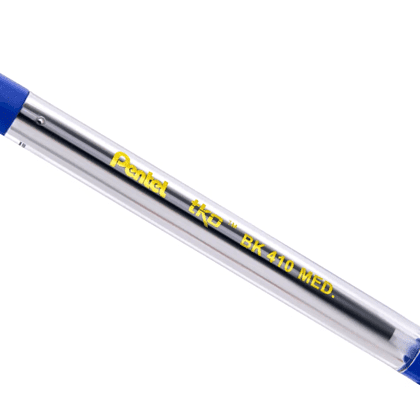 Ручка шариковая "BK410", 1.0 мм, прозрачный, стерж. синий - 2