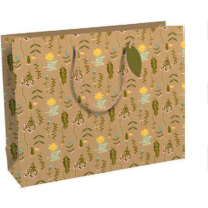 Пакет бумажный подарочный "Immortelle", 37.3x11.8x27.5 см, разноцветный
