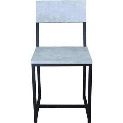 Стул ALLERD RION, металл, ЛДСП, черный муар, Бетон - 2