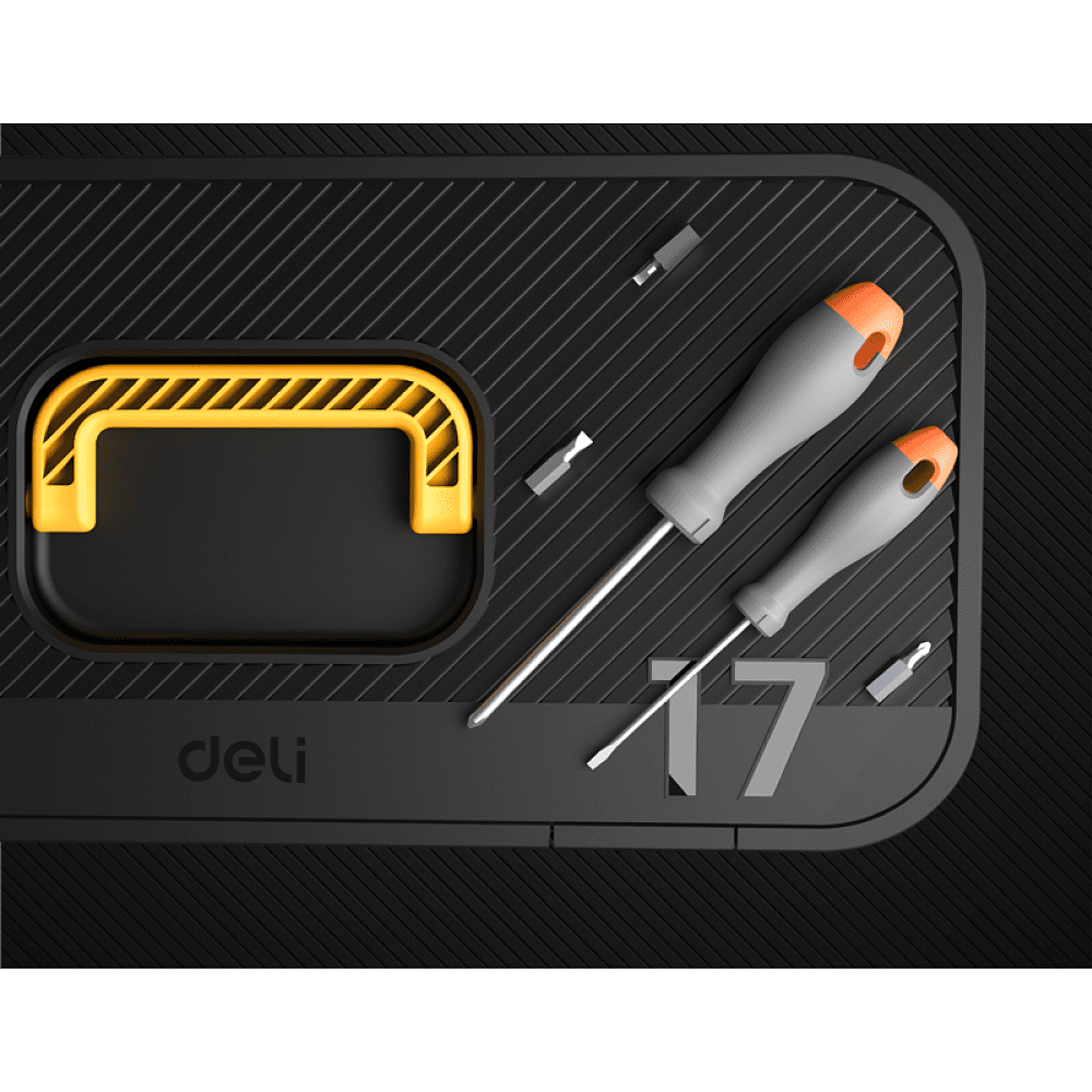 Ящик для инструмента Deli "DL432814", 350х170х150 мм (14"), пластмасса - 3