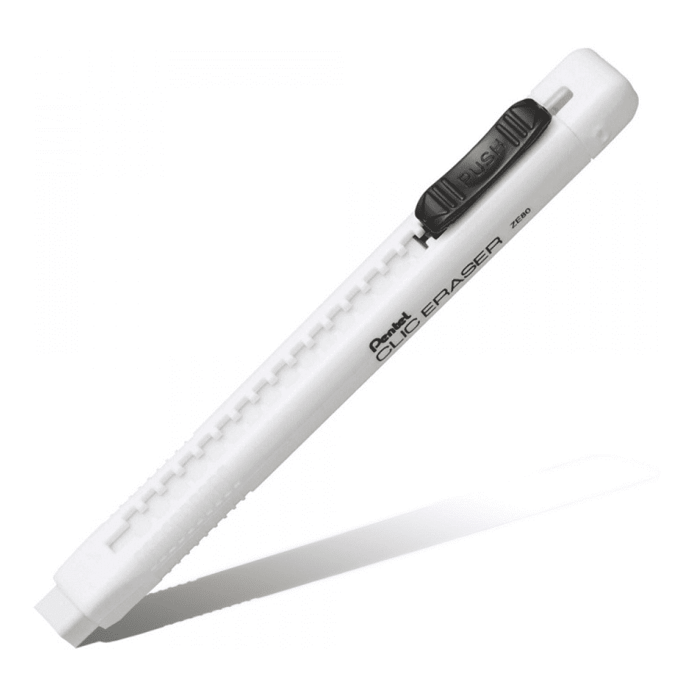 Ластик-карандаш "Clic Eraser", бело-черный 