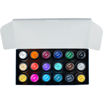 Краска акриловая глянцевая "Декола", набор 18 цветов, 20 мл, банки - 7