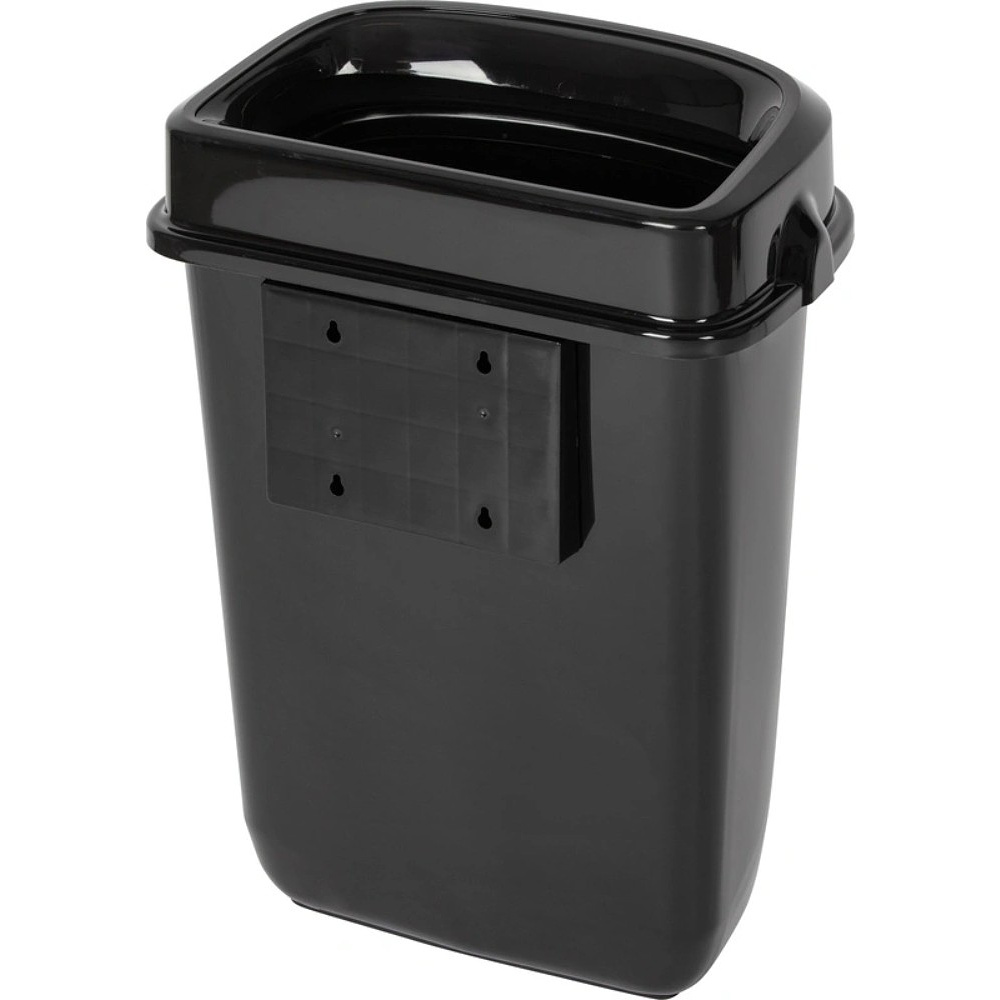Корзина для мусора Luscan Prof Etalon, 32 л, с крышкой, черный - 4