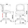 Кресло для детей Бюрократ "CH-W296NX/15-175", ткань, пластик, белый, бирюзовый - 5