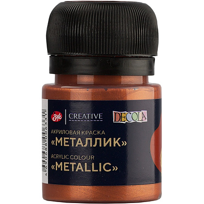 Краска акриловая металлик "Декола", 964 медь, 20 мл., банка