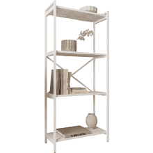 Стеллаж ALLERD RION, белый муар