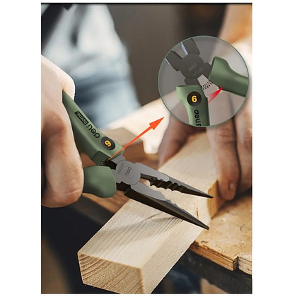 Набор ручного инструмента Deli HS, 8 предметов, Soft Touch, зеленый - 6