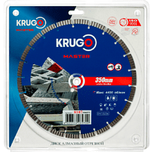 Круг алмазный по железобетону Krugo Master, 350х25.4 мм, турбосегментный