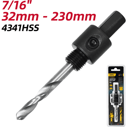 Адаптер для коронок Deli YS EDH-SKZ002-E1-E1, с центрирующим сверлом, 32-230 мм - 6