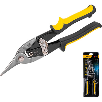 Ножницы по металлу Deli YS EDL20031, 250 мм, левый рез, черный, желтый - 2
