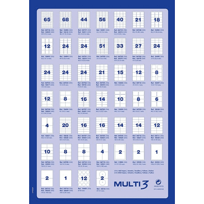 Самоклеящиеся этикетки универсальные MULTI 3, 210х148 мм, 100 листов, белый - 2