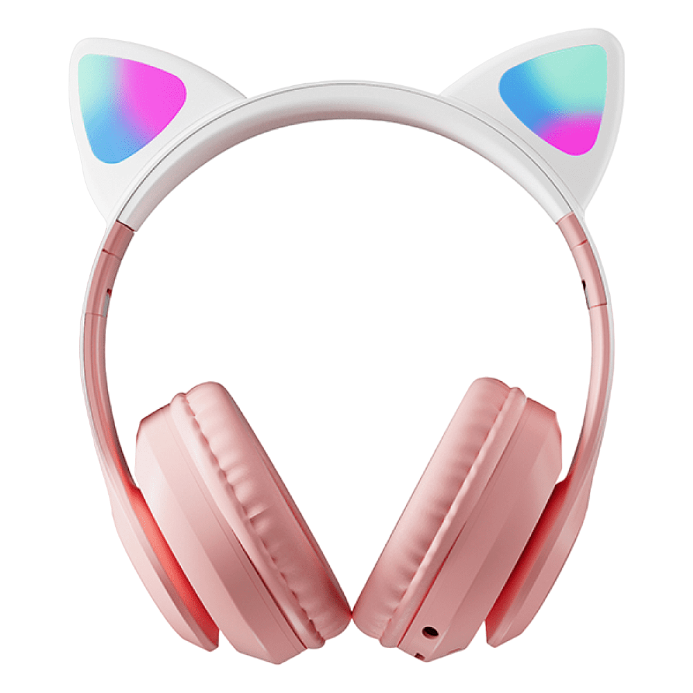 Наушники  беспроводные Miru "CAT EP-W10", Bluetooth, розовый 