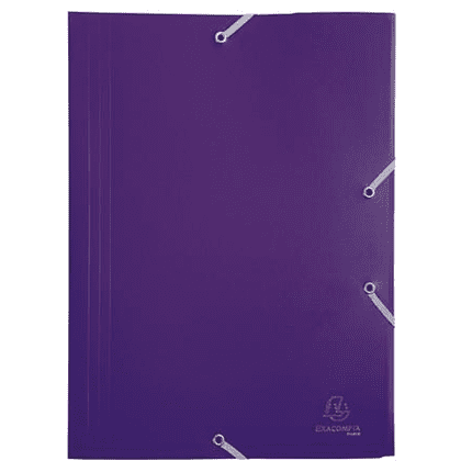 Папка на резинках "Exacompta", A4, 15 мм, полипропилен, фиолетовый