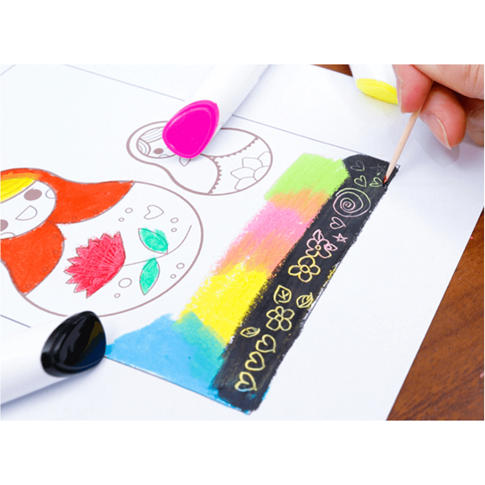 Мелки восковые "Himi Silky Crayon", 24 цвета, ассорти - 8