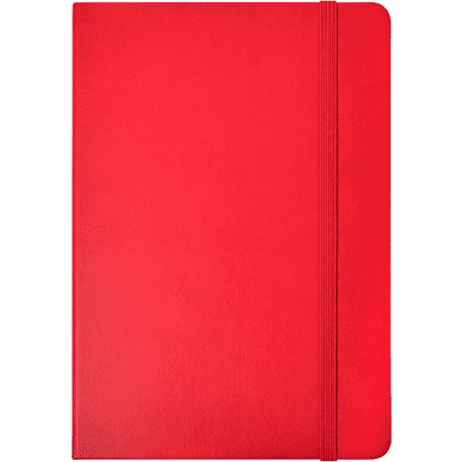 Блокнот "A5-001", А6, 80 листов, на резинке, красный