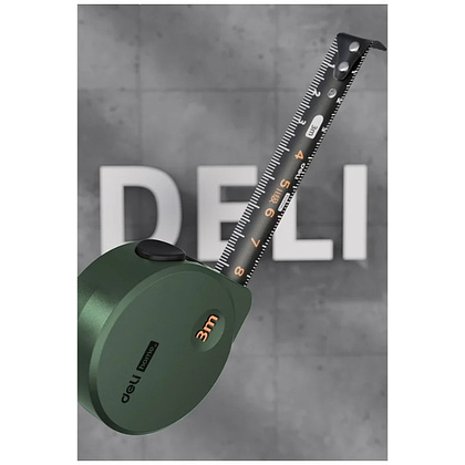 Рулетка Deli HS HT8316L, 3 м х 6 мм, Soft Touch, зеленый - 7
