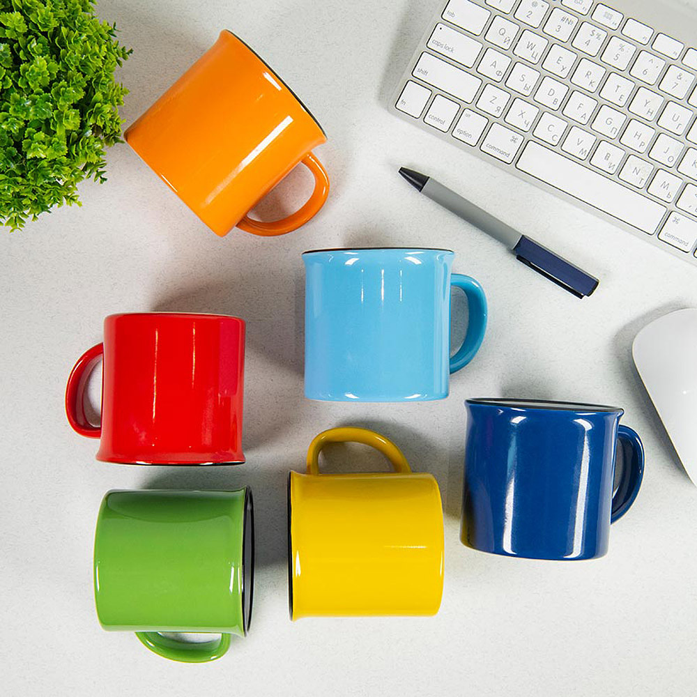 Кружка "Camp", керамика, 280 мл, белый, синий - 4