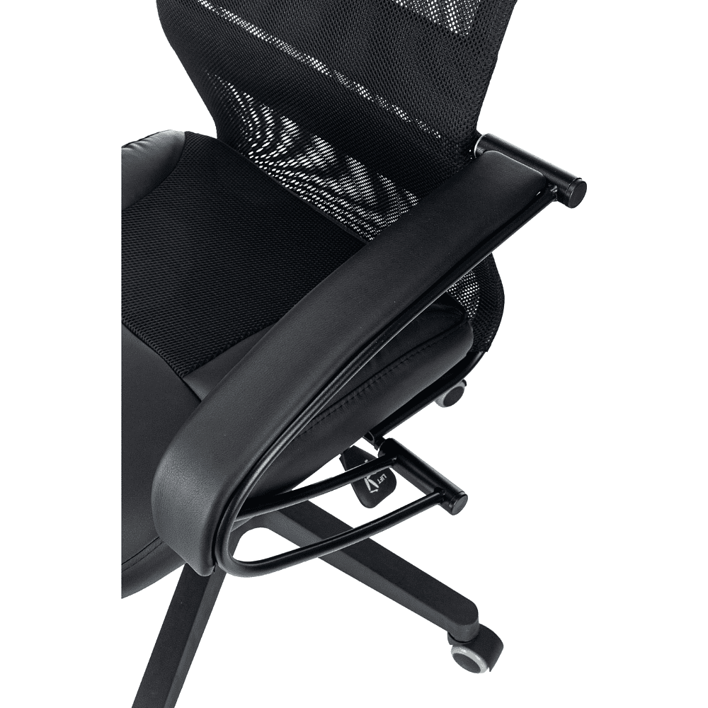 Компьютерное кресло "Бюрократ CH-NOVA LUX", сетка, экокожа, пластик, черный - 10