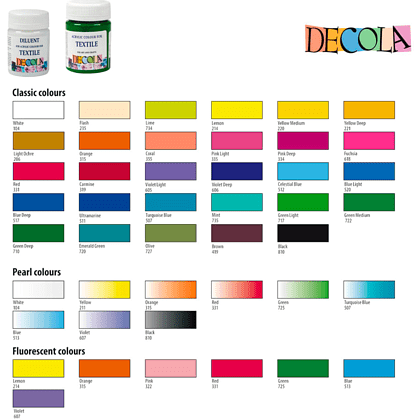 Краска акриловая по ткани перламутровая "Декола", 211 желтая, 50 мл., банка - 2