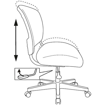 Кресло детское Бюрократ CH-W296NX, сетка/ткань, светло-серый - 8