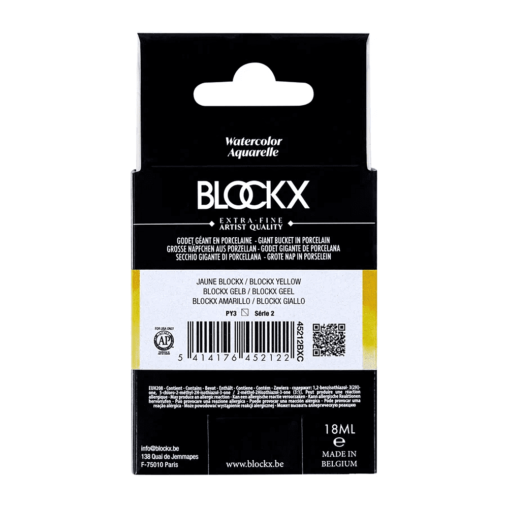 Краски акварельные "Blockx. Giant pan" 112 неаполитанский желтый, 18 мл., кювета - 5