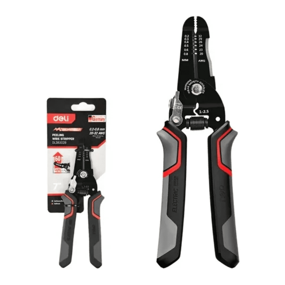 Инструмент для снятия изоляции Deli RS EDL383028, 180 мм, 0.2- 0.8 мм