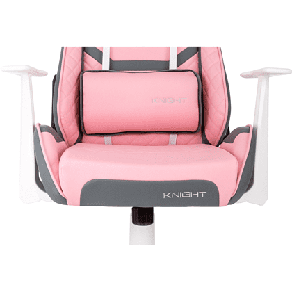 Кресло игровое Бюрократ Knight "Catzy", экокожа, пластик, серый, розовый - 17