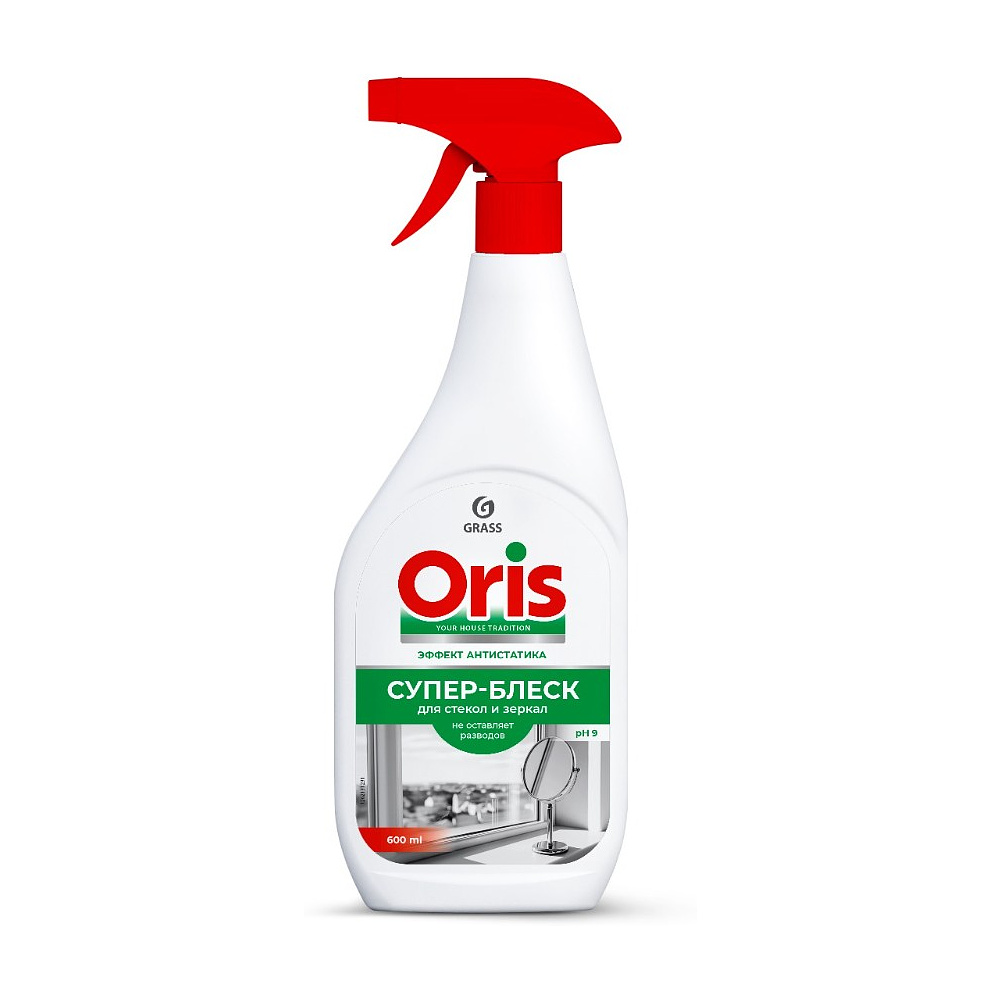 Средство для мытья окон и стекол "Oris", 600 мл, с триггером