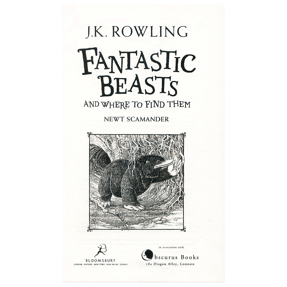 Книга на английском языке "Fantastic Beasts and Where to Find", Rowling J.K,  -30% - 2