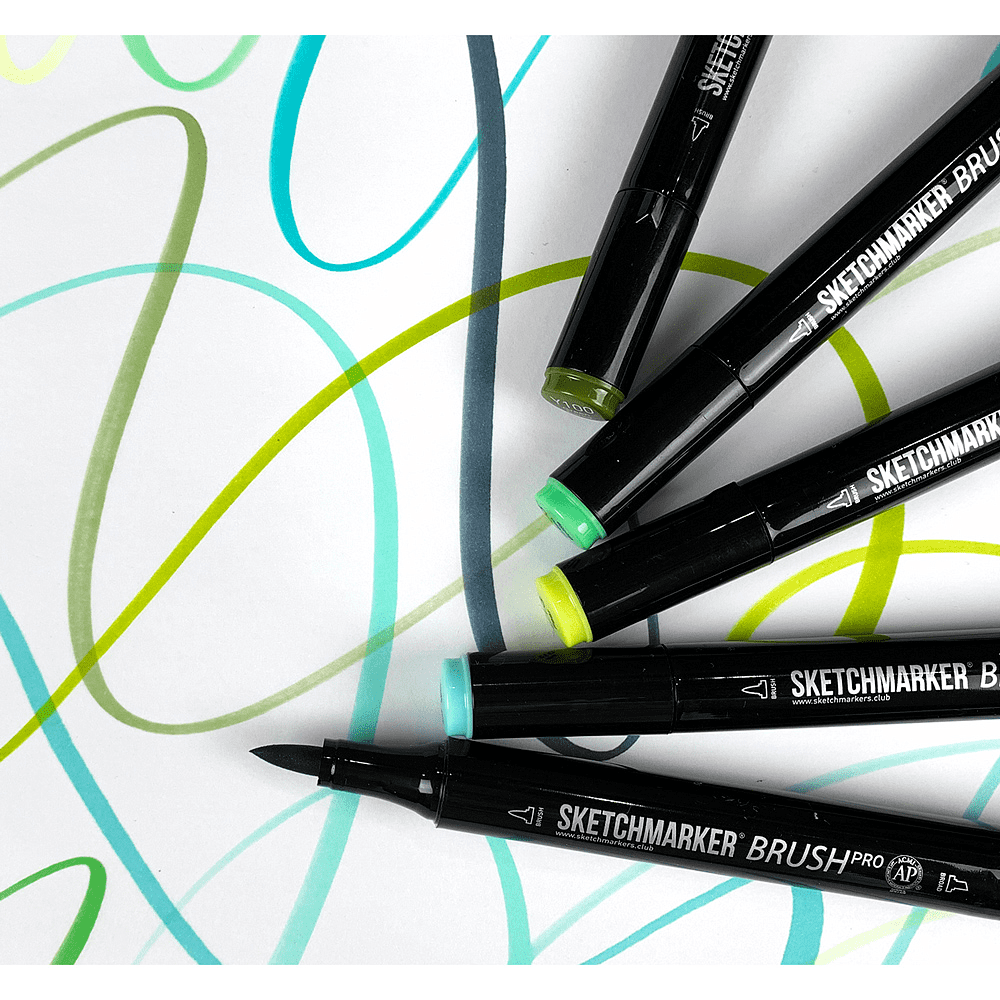 Маркер перманентный двусторонний "Sketchmarker Brush", R81 кирпич - 5