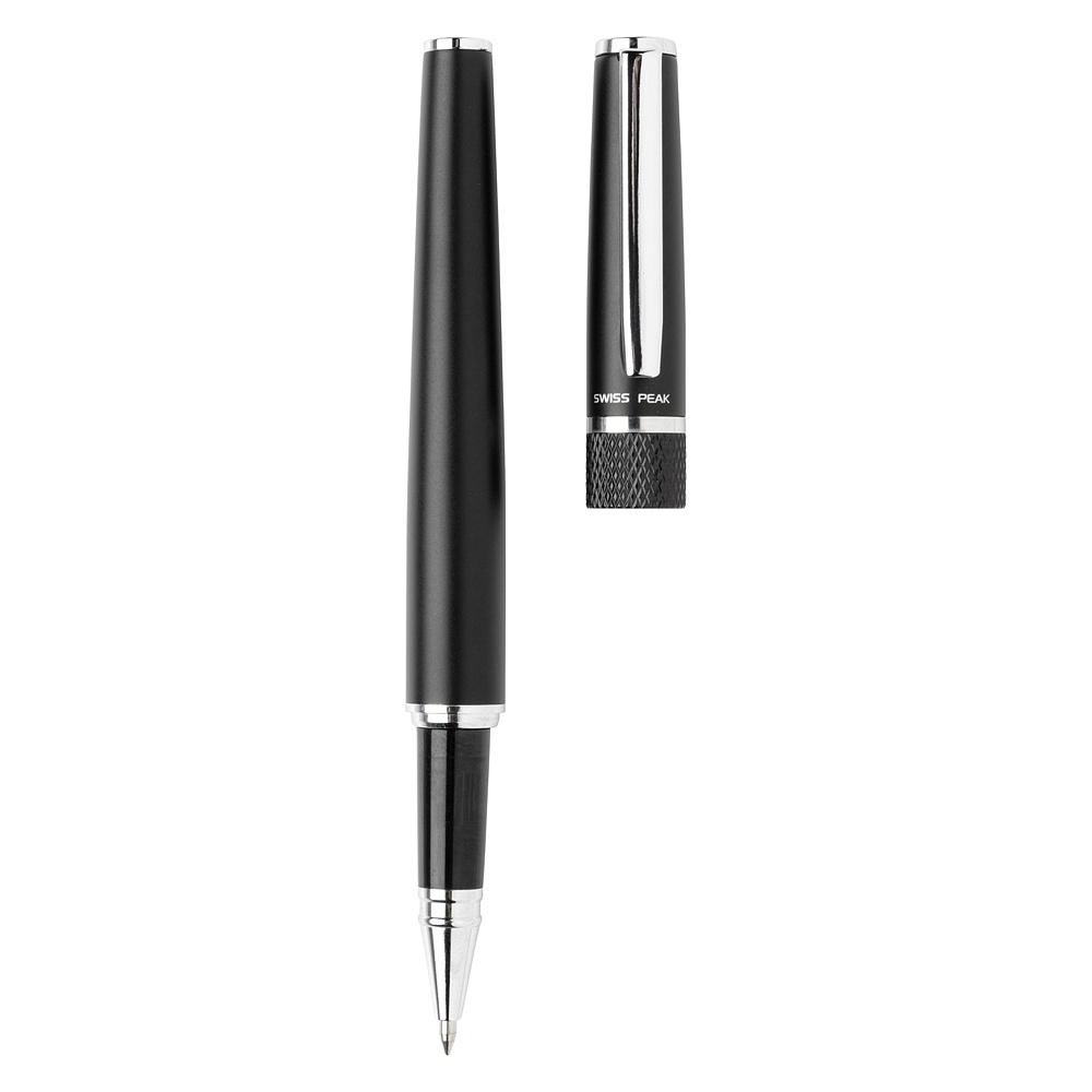 Набор ручек "Swiss Peak Deluxe": ручка шариковая автоматическая и роллер, черный - 5