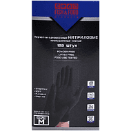 Перчатки нитриловые неопудренные одноразовые, р-р XL, 100 шт/упак, черный