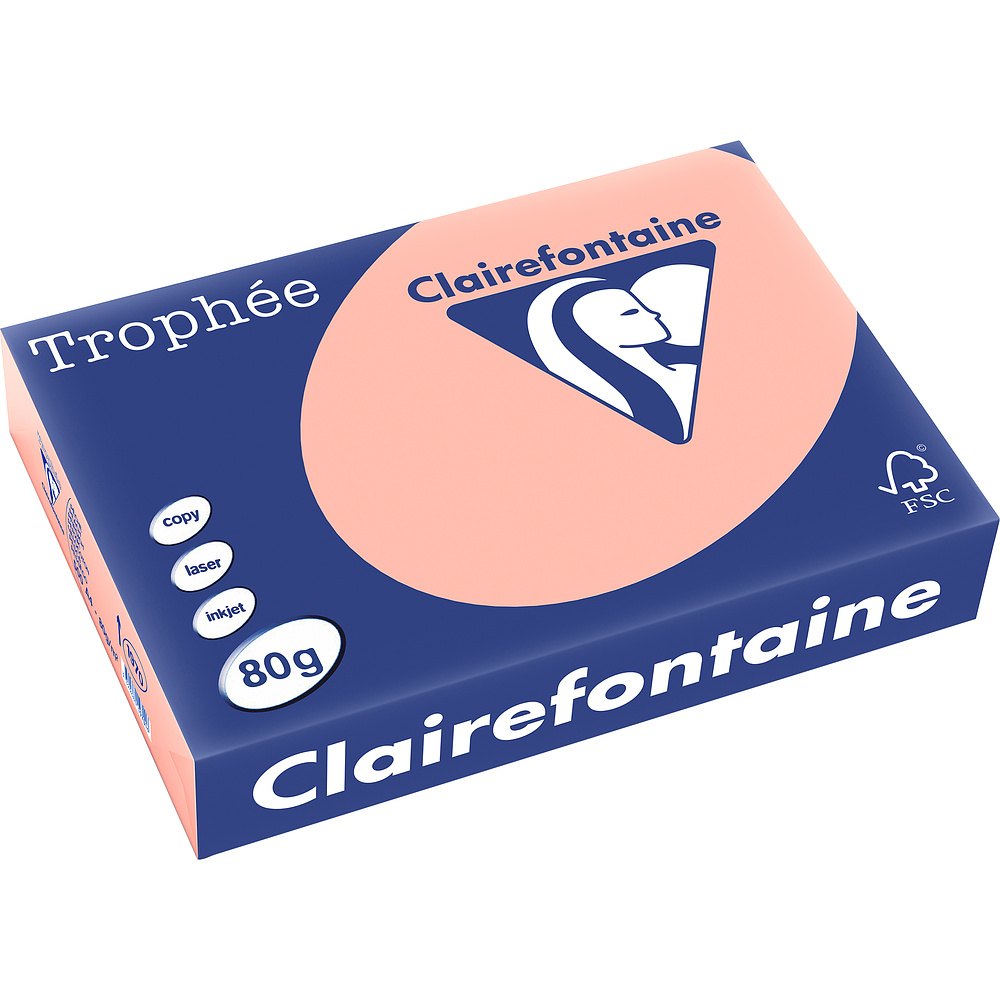 Бумага цветная "Trophée", А4, 500 листов, 80 г/м2, персиковый
