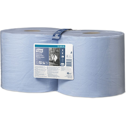 Протирочная бумага "Tork Premium" c центральной вытяжкой повышенной прочности, W1/W2, голубой (130081-50) - 2