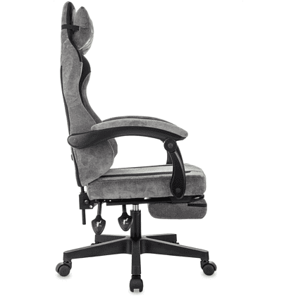 Кресло игровое Бюрократ Knight "Custom/F GR", ткань, пластик, серый, черный - 4