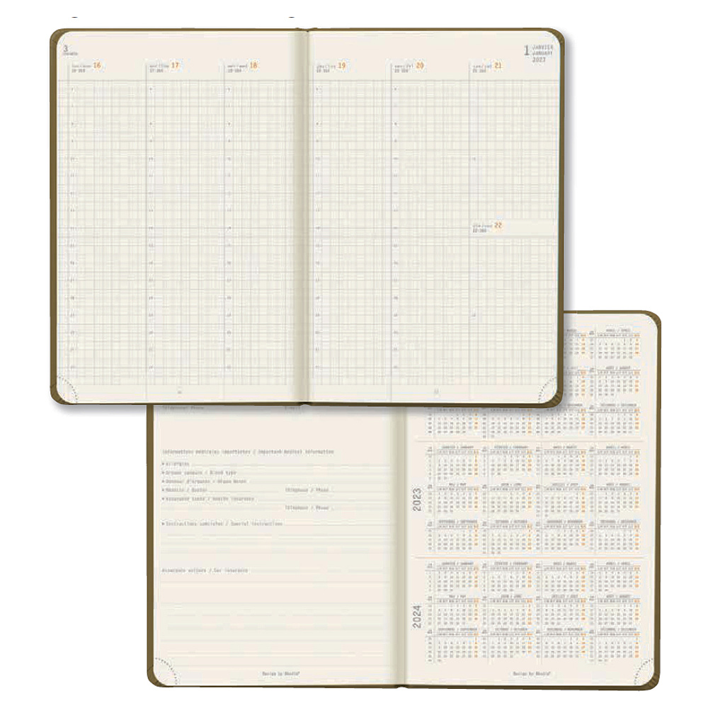 Ежедневник датированный "Rhodiatime", A5, 160 страниц, линованный, бордовый - 2