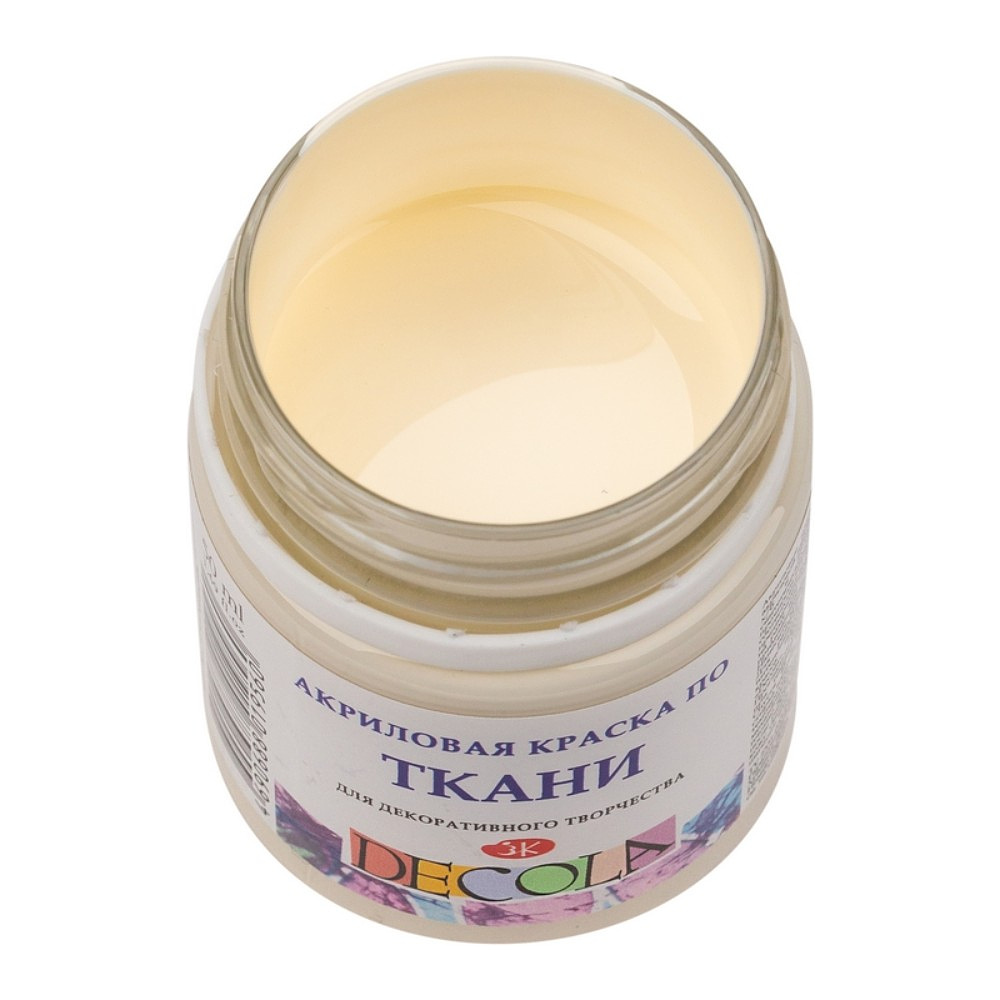 Краска акриловая по ткани "Декола", 259 слоновая кость, 50 мл., банка - 2