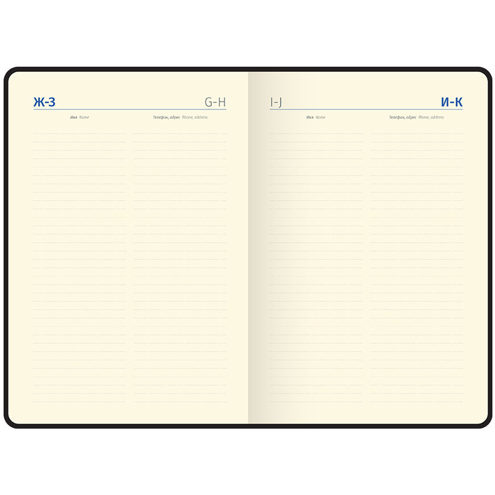 Ежедневник недатированный "Silver Pristine", А5, 320 страниц, черный - 8