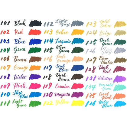 Маркер-кисть "Brush Sign pen twin", 30 шт - 3