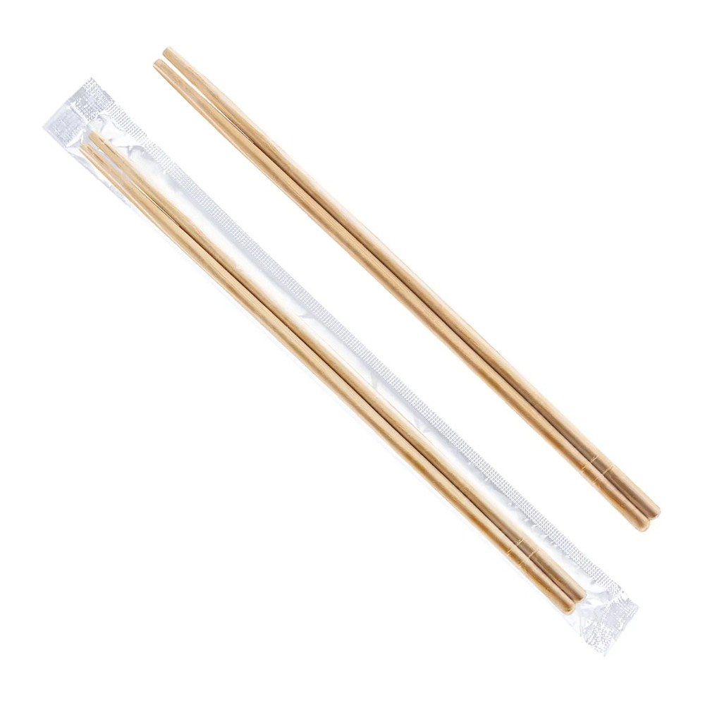 Палочки для еды 20 см, в индивидуальной ПП-упаковке, бамбук, 100 шт/упак - 2