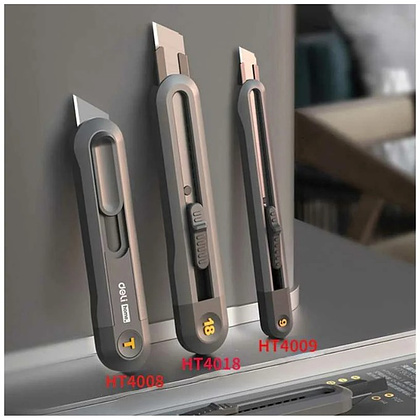 Нож для бумаги "Deli Home", 9 мм, чёрный - 2