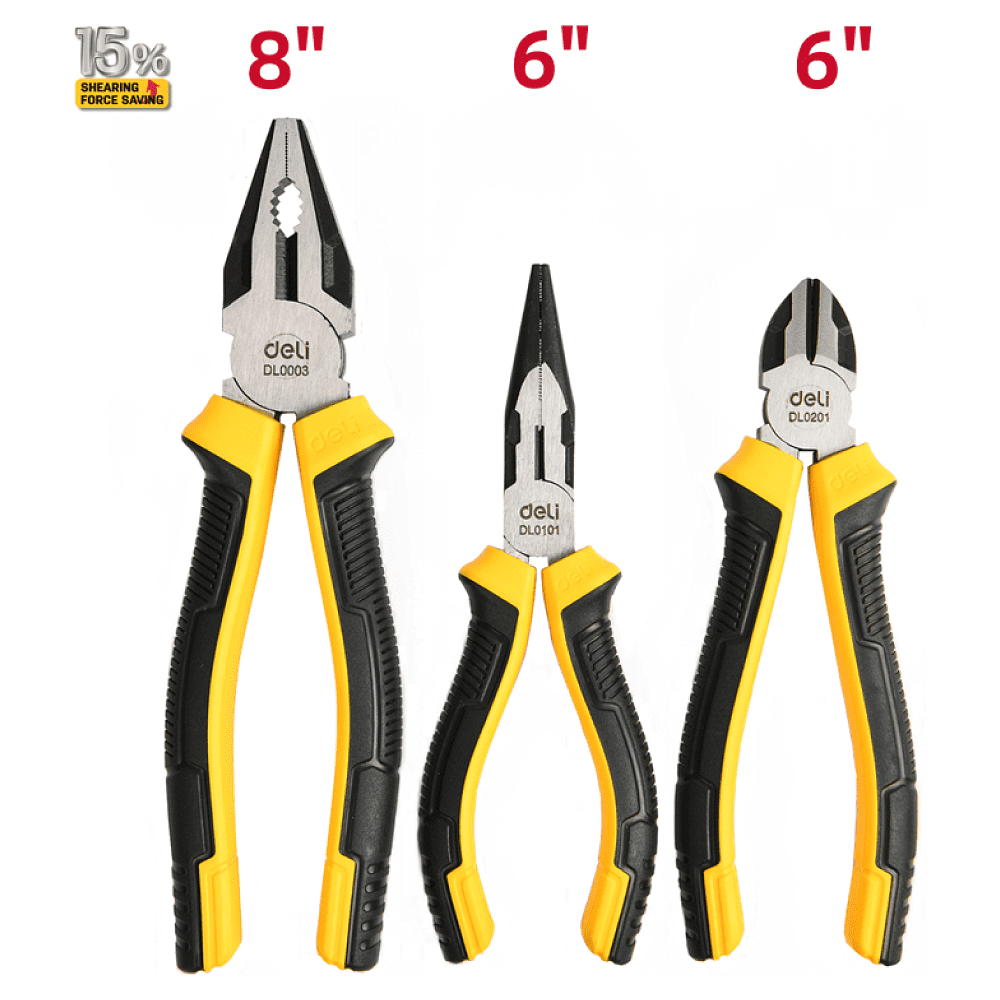 Набор губцевого инструмента Deli YS EDL0003-3, 3 шт. - 6