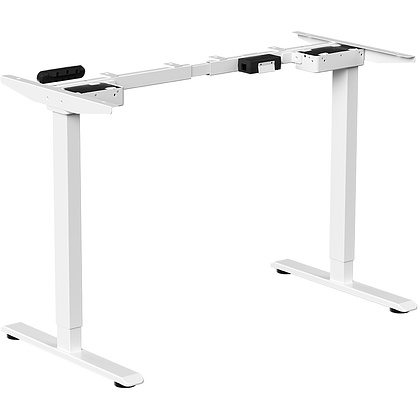 Стол с электроприводом WellDesk Prime 1300x675х18 белый/дуб термо черно-коричневый (9191462+9178193) - 5