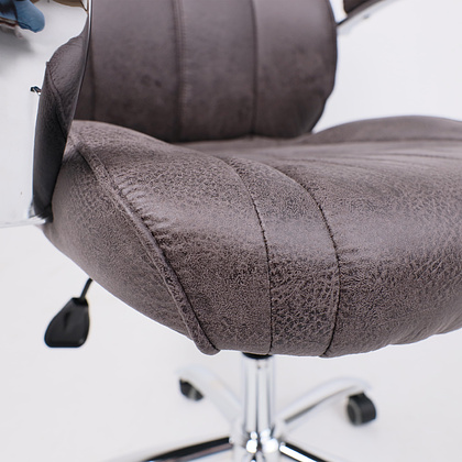 Кресло для руководителя AksHome "Legran", ткань, хром, коричневый - 8