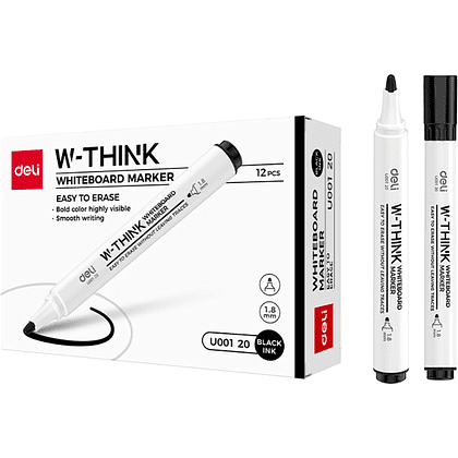 Маркер для доски "Think U001", черный