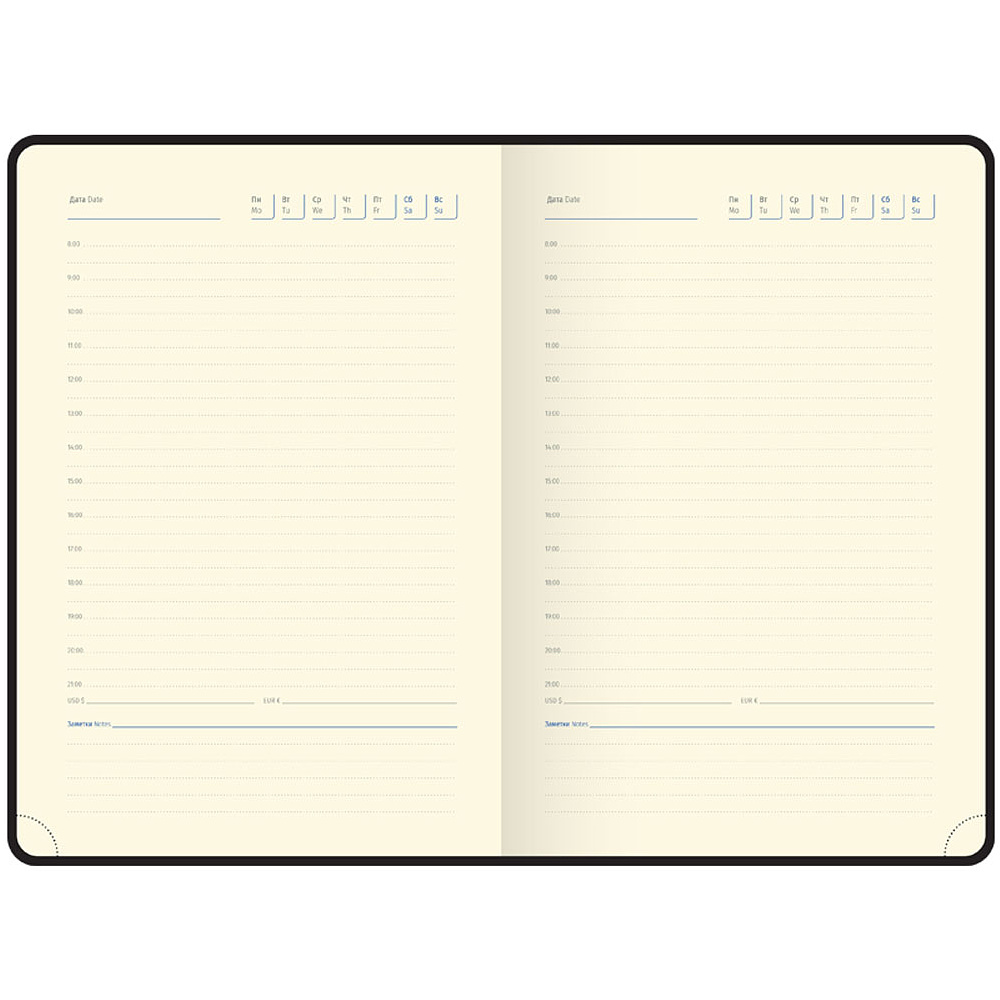 Ежедневник недатированный "xGold", А5, 320 страниц, синий - 7
