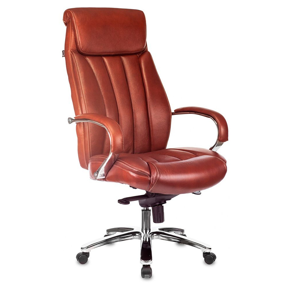 Кресло для руководителя Бюрократ T-9922SL светло-коричневый Leather Eichel, кожа, металл