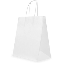 Пакет бумажный, белый, 70, с кручеными ручками