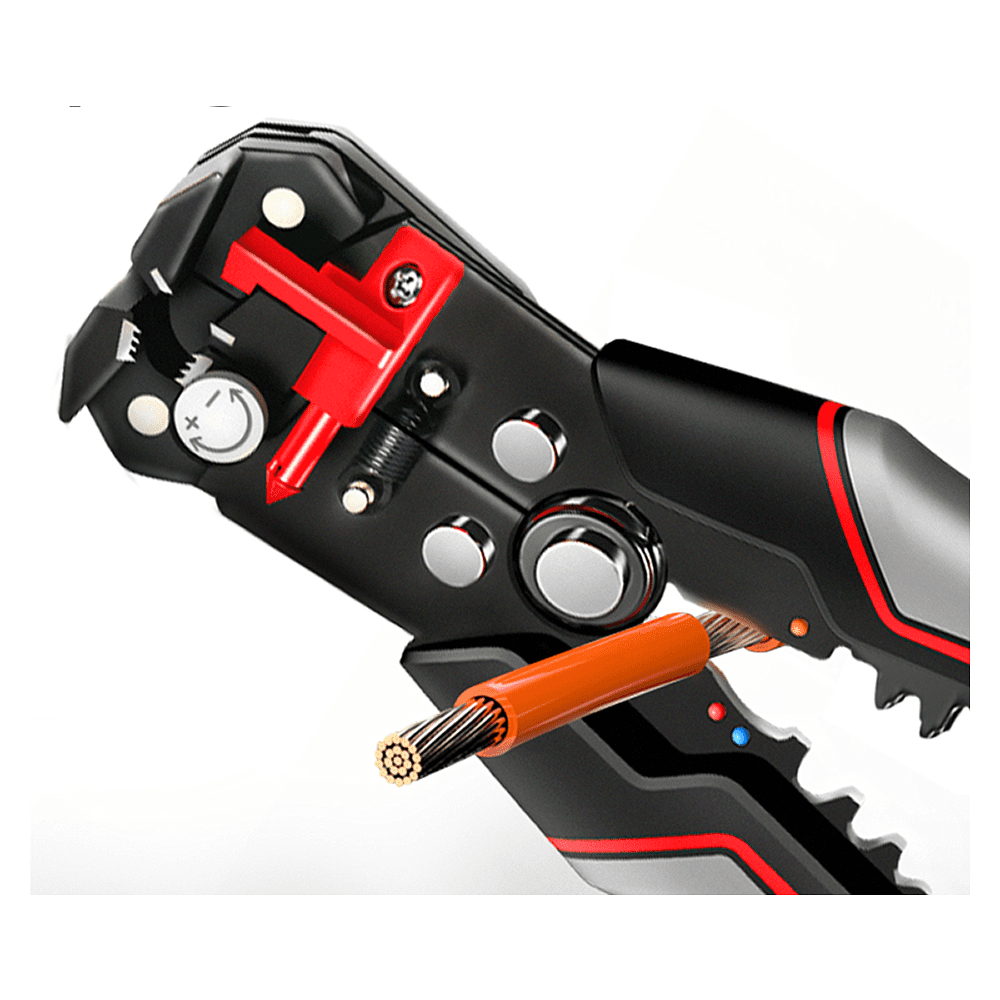 Съемник изоляции автоматический "Deli", 205 мм, черный, красный - 3