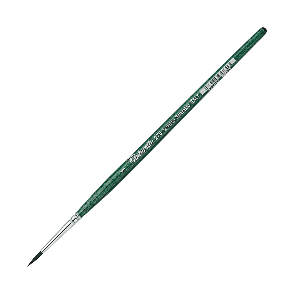 Кисть для рисования "Tintoretto Emerald", синтетика, круглая, №1